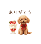 動く♪お菓子だいすきトイプードル（個別スタンプ：10）