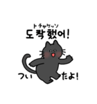 3匹のねこと韓国語2（個別スタンプ：7）