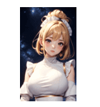 星空メイド写真（個別スタンプ：35）
