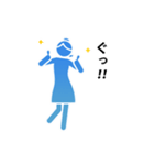 動くピクトグラム 4 ブルー版 敬語 挨拶（個別スタンプ：8）