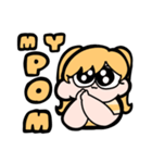 ラグビーすきな女の子（黄色）（個別スタンプ：2）