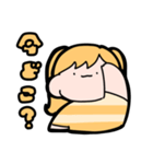 ラグビーすきな女の子（黄色）（個別スタンプ：7）