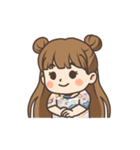 リン アニメーション ハーフアップ（個別スタンプ：3）
