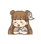 リン アニメーション ハーフアップ（個別スタンプ：4）