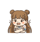 リン アニメーション ハーフアップ（個別スタンプ：6）