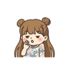 リン アニメーション ハーフアップ（個別スタンプ：9）
