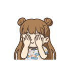 リン アニメーション ハーフアップ（個別スタンプ：15）