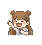 リン アニメーション ハーフアップ（個別スタンプ：16）
