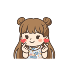 リン アニメーション ハーフアップ（個別スタンプ：24）
