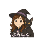 魔女っ子の猫LIFE（個別スタンプ：2）