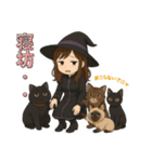 魔女っ子の猫LIFE（個別スタンプ：7）