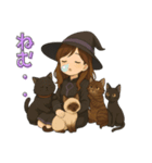 魔女っ子の猫LIFE（個別スタンプ：8）