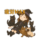 魔女っ子の猫LIFE（個別スタンプ：9）
