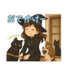 魔女っ子の猫LIFE（個別スタンプ：12）