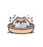 お風呂猫 仕方ない,（個別スタンプ：11）