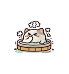 お風呂猫 仕方ない,（個別スタンプ：13）