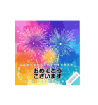 大人が使える金魚とビー玉 夏の花スタンプ（個別スタンプ：24）