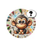 日常使えるカラフル動物のリアクション集（個別スタンプ：5）