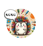 日常使えるカラフル動物のリアクション集（個別スタンプ：10）