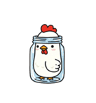 シュールでかわいいニワトリのスタンプ（個別スタンプ：32）