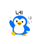 ペンギンカップル韓国語（個別スタンプ：4）
