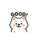 もふもふ白い犬の毎日スタンプ（個別スタンプ：7）