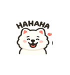 もふもふ白い犬の毎日スタンプ（個別スタンプ：10）