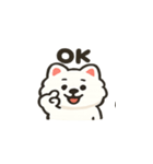 もふもふ白い犬の毎日スタンプ（個別スタンプ：19）