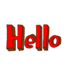 日常会話 英語デザイン文字（個別スタンプ：1）
