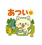 しろいぬ キャンプ（個別スタンプ：22）