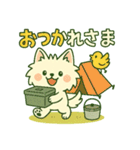 しろいぬ キャンプ（個別スタンプ：24）