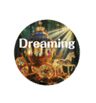 [大きな文字のスタンプ]☆dreaming（個別スタンプ：8）