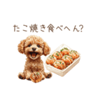たこ焼き大好き！関西弁トイプードル（個別スタンプ：22）