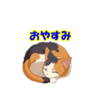 アニメ風三毛猫（個別スタンプ：4）