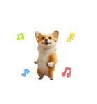 踊る！コーギー（個別スタンプ：3）
