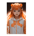 甘い帽子T甘えん坊の彼女（個別スタンプ：9）