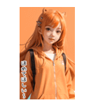 甘い帽子T甘えん坊の彼女（個別スタンプ：22）