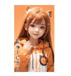 甘い帽子T甘えん坊の彼女（個別スタンプ：24）