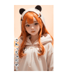 甘い帽子T甘えん坊の彼女（個別スタンプ：25）