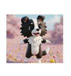 ボーダーコリー犬のロックいろいろスタンプ（個別スタンプ：1）