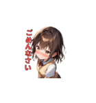 青春スマイル制服ガールズ（個別スタンプ：3）