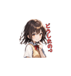 青春スマイル制服ガールズ（個別スタンプ：17）