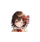 青春スマイル制服ガールズ（個別スタンプ：19）