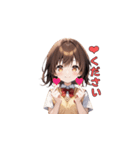 青春スマイル制服ガールズ（個別スタンプ：28）
