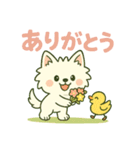 しろいぬ 毎日使える 日常スタンプ（個別スタンプ：8）