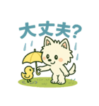 しろいぬ 毎日使える 日常スタンプ（個別スタンプ：9）