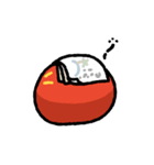 だるまくん（ゆるゆる）（個別スタンプ：4）