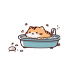 お風呂猫 冷静,（個別スタンプ：10）