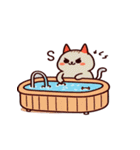お風呂猫 冷静,（個別スタンプ：11）