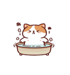 お風呂猫 冷静,（個別スタンプ：17）